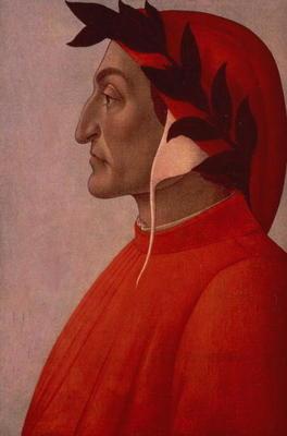 Portrait of Dante (oil on canvas) 19th