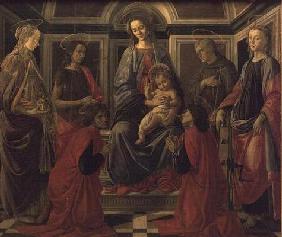Virgin and Child with SS. Mary Magdalene, John The Baptist, Cosmo, Damian, Francis and Catherine, c. 1843
