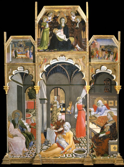 Mariä Geburt (Szenen aus dem Leben Mariä) von Sano di Pietro