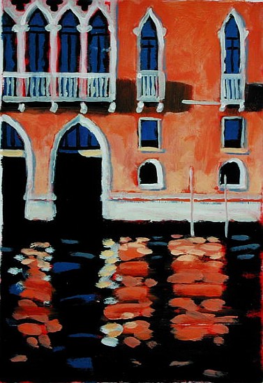 Palazzo, Venice (oil on card)  von Sara  Hayward