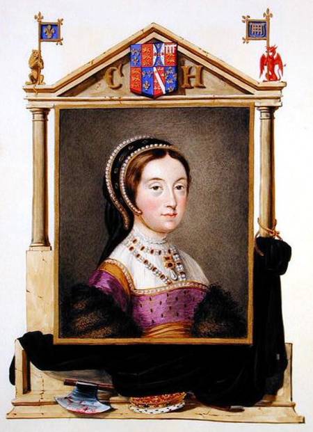 Portrait of Catherine Howard (c.1520-d.1542) 5th Queen of Henry VIII from 'Memoirs of the Court of Q von Sarah Countess of Essex