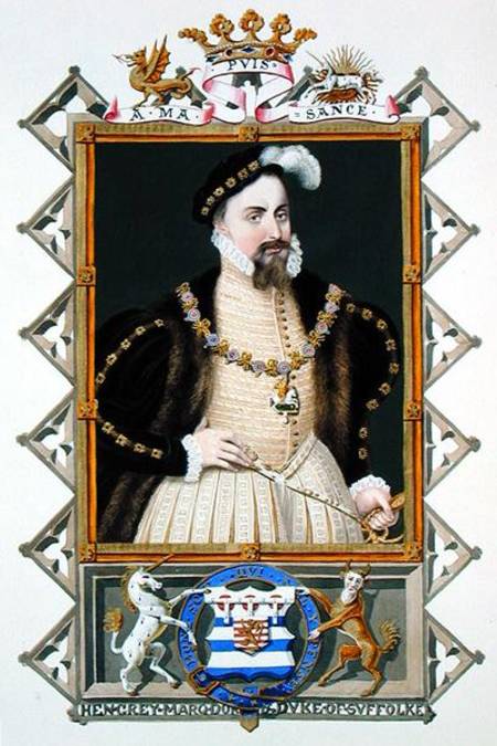 Portrait of Henry Grey (d.1554) Duke of Suffolk from 'Memoirs of the Court of Queen Elizabeth' von Sarah Countess of Essex