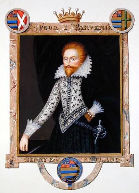 Portrait of Henry Manners (d.1563) 2nd Earl of Rutland from 'Memoirs of the Court of Queen Elizabeth von Sarah Countess of Essex