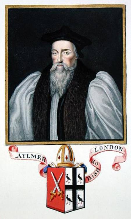 Portrait of John Aylmer (1521-94) Bishop of London from 'Memoirs of the Court of Queen Elizabeth' von Sarah Countess of Essex
