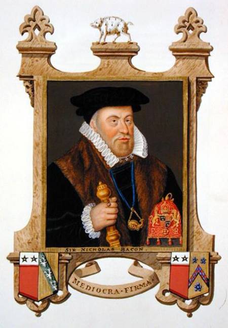 Portrait of Sir Nicholas Bacon (1509-79) from 'Memoirs of the Court of Queen Elizabeth' von Sarah Countess of Essex