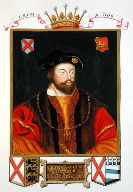 Portrait of Thomas Fitzgerald (1513-37) Lord Offaly 10th Earl of Kildare from 'Memoirs of the Court von Sarah Countess of Essex