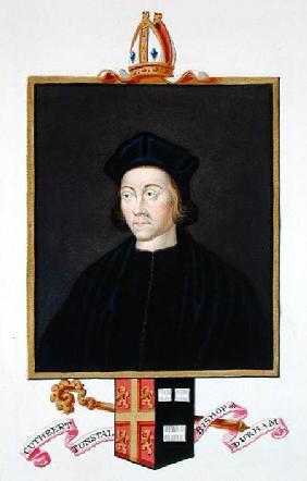 Portrait of Cuthbert Tunstall (1474-1559) Bishop of Durham from 'Memoirs of the Court of Queen Eliza published