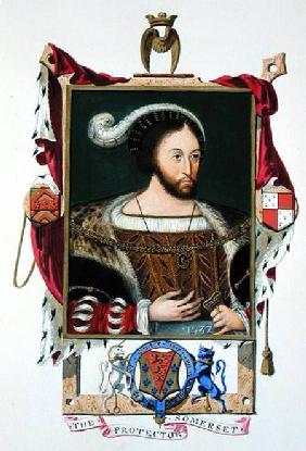 Portrait of Edward Seymour (c.1506-52) Lord Protector of Edward VI and Duke of Somerset from 'Memoir published