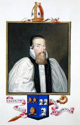 Portrait of Joseph Hall (1574-1656) Bishop of Norwich from 'Memoirs of the Court of Queen Elizabeth' published