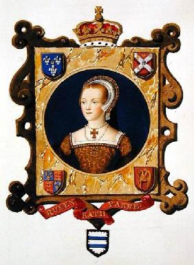 Portrait of Katherine Parr (1512-48) 6th Queen of Henry VIII as a Young Woman from 'Memoirs of the C published