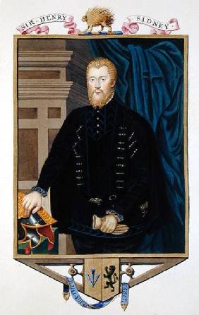 Portrait of Sir Henry Sidney (1529-86) from 'Memoirs of the Court of Queen Elizabeth' published