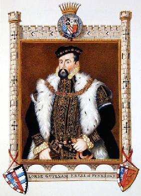 Portrait of William Herbert (c.1506-70) 1st Earl of Pembroke from 'Memoirs of the Court of Queen Eli published