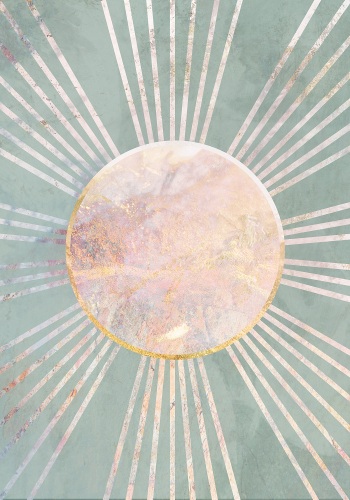 Salbeigrüne Boho-Sonnenstrahlen von Sarah Manovski