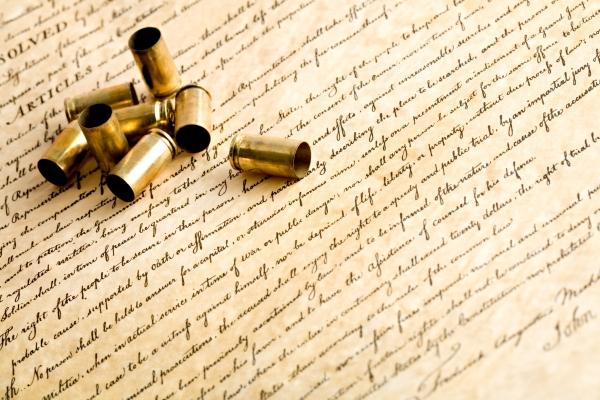 bullet casings on bill of rights von Sascha Burkard