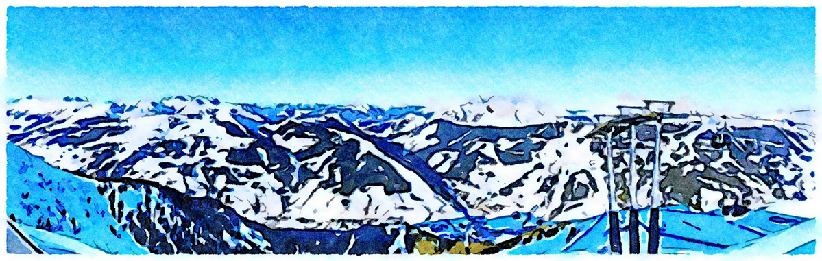 Schneebedeckte Berge von Saskia Ben Jemaa
