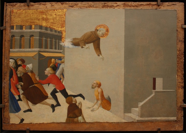 Der selige Ranieri Rasini befreit die Armen  aus dem Gefängnis von Florenz (Altartafel von Borgo del von Sassetta