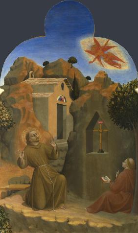 Heiliger Franziskus empfängt die Stigmata (Altartafel von Borgo del Santo Sepolcro)