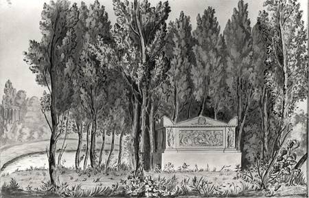 Jean-Jacques Rousseau's (1712-78) tomb at Ermenonville von Savigny
