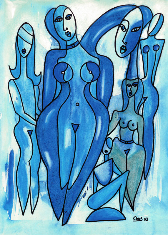 Blue sisters von Christine Schirrmacher 
