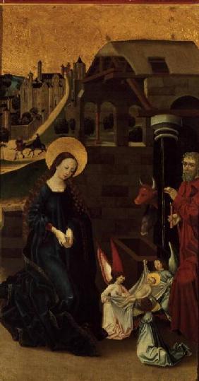 Adoration of the Infant Jesus (side panel of a Triptych)