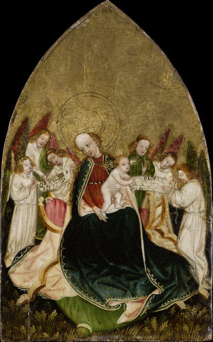 Madonna im Kreise von Engeln von Schwäbischer oder Oberrheinischer Meister um 1430