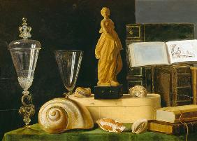 Still Life with a Statuette and Shells c.1630