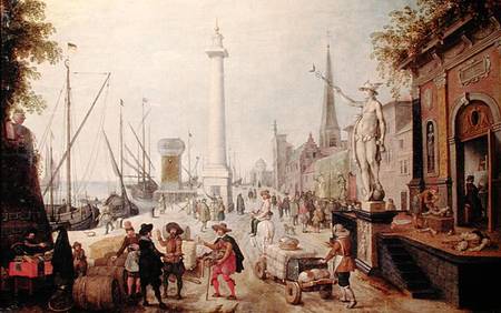 The Ancient Port of Antwerp von Sebastian Vrancx