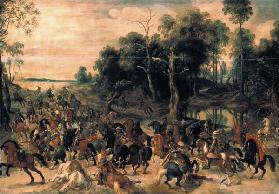 Kavallerie-Angriff  Um 1615