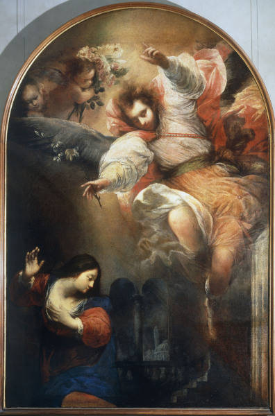 S.Mazzoni, Verkuendigung an Maria von Sebastiano Mazzoni