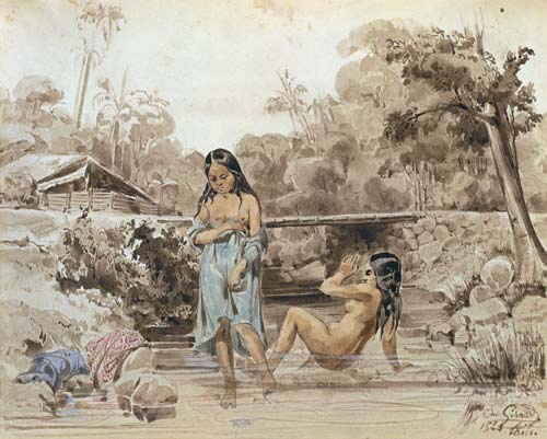 Tahitians Bathing von Sebastien-Charles Giraud