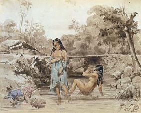 Tahitians Bathing 1844