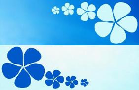 background flower blue double