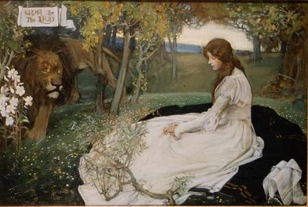 Una and the Lion von Septimus Edwin Scott