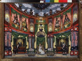 Bühnenbildentwurf zur Oper Hoffmanns Erzählungen von J. Offenbach 1915