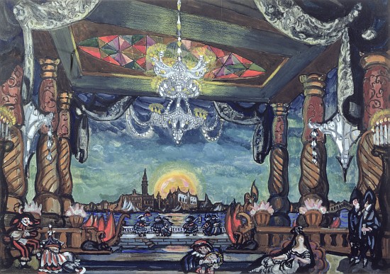 Stage Design for Tales of Hoffmann by Offenbach von Sergei Jurijewitsch Sudeikin