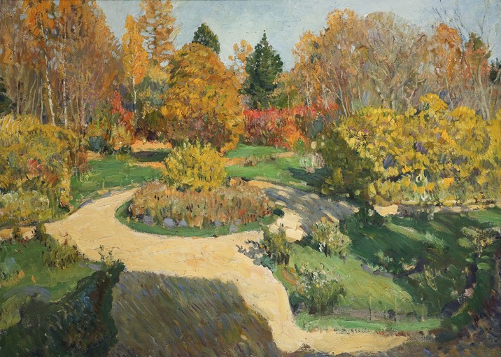 Garten im Herbst von Sergej Arsenjewitsch Winogradow