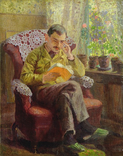 The Artists Brother Sitting by a Window von Arthur Siebelist