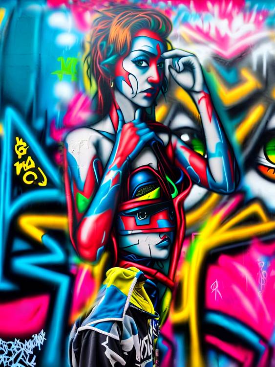 Graffiti Girl von Siegfried Schreck