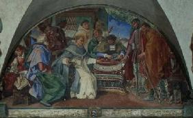 St. Antoninus Drives Away Two False Beggars, lunette 1613