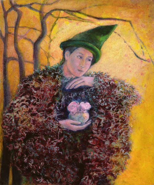 The Keeper of the Roses, 2003 (oil on gesso panel)  von Silvia  Pastore