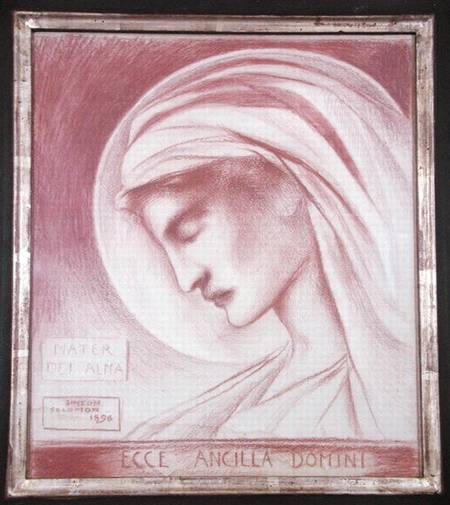 Ecce Ancilla Domini: Mater Dei Alma von Simeon Solomon