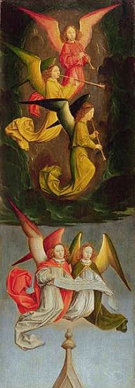 A Choir of Angels, 1459 (oil on oak) von Simon Marmion