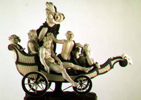 Chariot with Silenus, ivory sculpture, Munich von Simon Troger