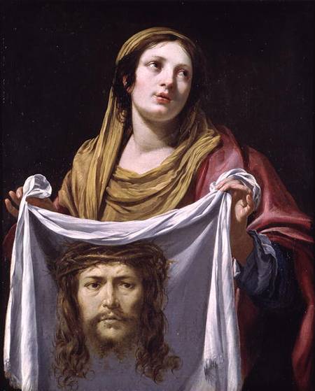 St. Veronica Holding the Holy Shroud von Simon Vouet