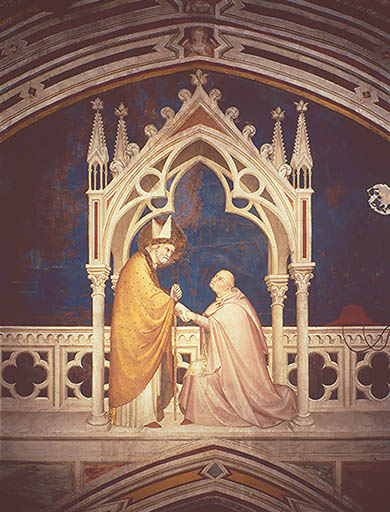 Der Kardinal Gentile da Montefiore huldigt dem hl. Martin von Tours von Simone Martini