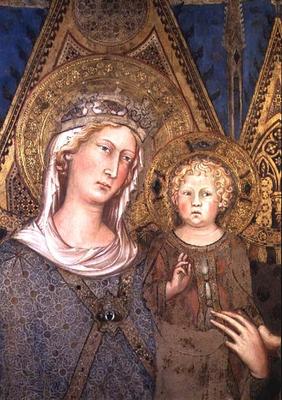 Maesta: Madonna and Child, 1315 (fresco) (detail of 51591) (see 105666 for close up) von Simone Martini