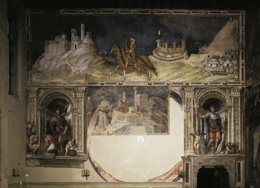 Reiterbildnis des sienesischen Heerfuehrers Guido Riccio da Fogliano von Simone Martini