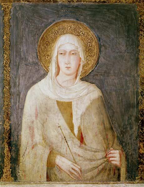 Five Saints, detail of St. Clare