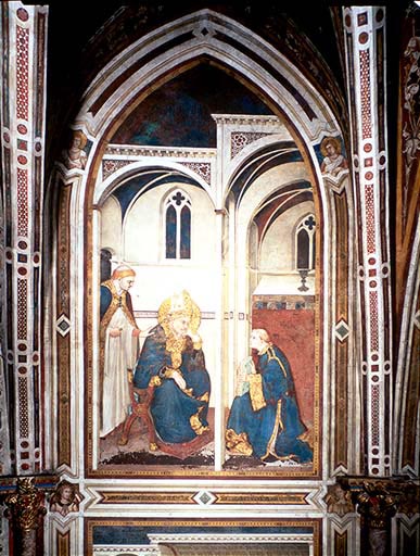 Die Vision des hl. Ambrosius von Simone Martini