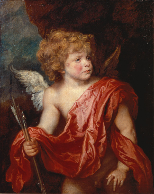 Amor mit den Liebespfeilen von Sir Anthonis van Dyck